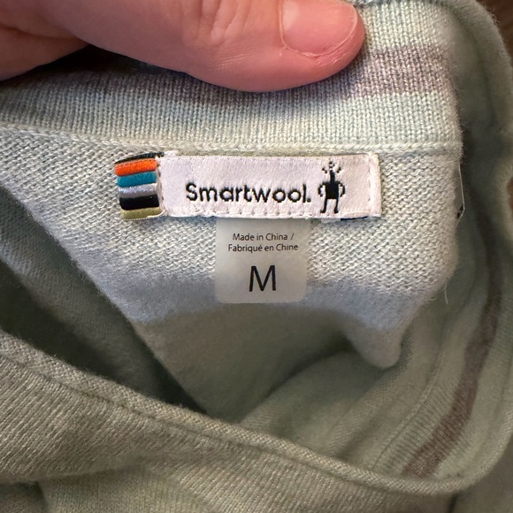 Smartwool Shadow Pine Pocket Sweater Frosty Green Heather Women’s Size Medium - Picture 2 of 8